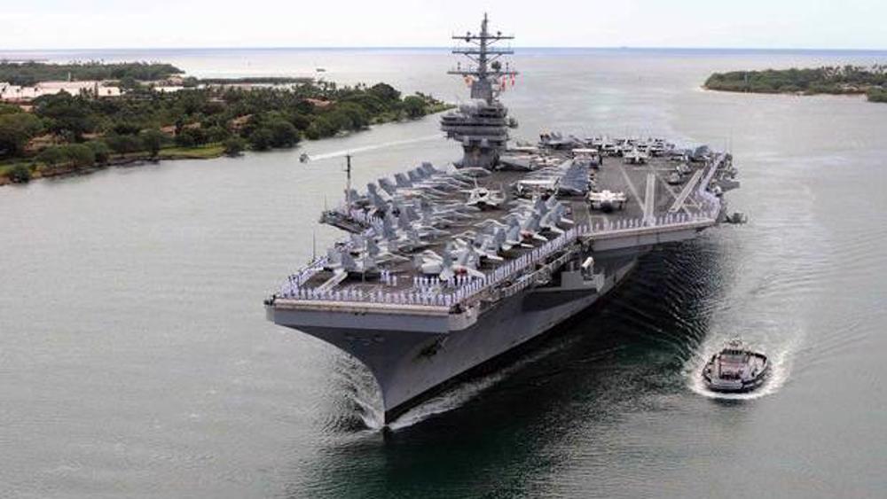 Two US aircraft carriers in Mid-East to support Afghanistan pullout