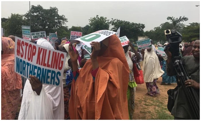BREAKING: Protest in Abuja as northern group demands referendum