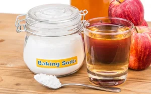 Apple cider vinegar and baking soda