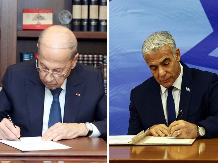 Israel, Lebanon teams sign a historic deal ending maritime border dispute