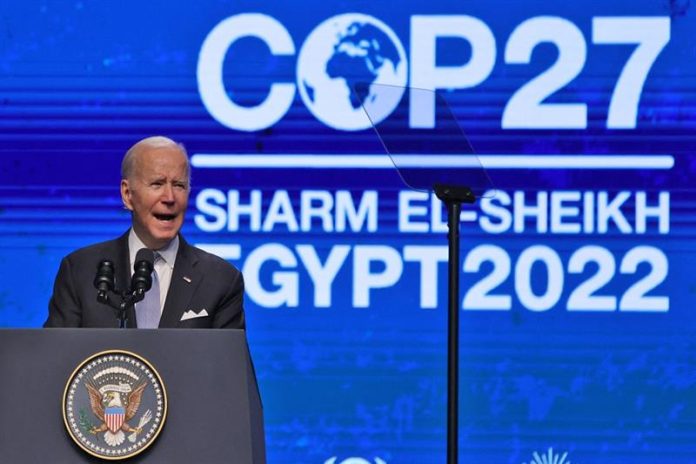 Cop27 speech: Biden heckled after calling US 'world head’ in climate action