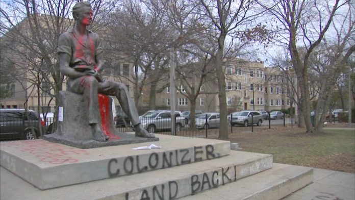 US: Abraham Lincoln statue vandalised for a second time in Chicago