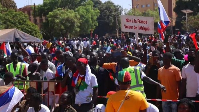 Hundreds protest in Burkina Faso, demand France's withdrawal