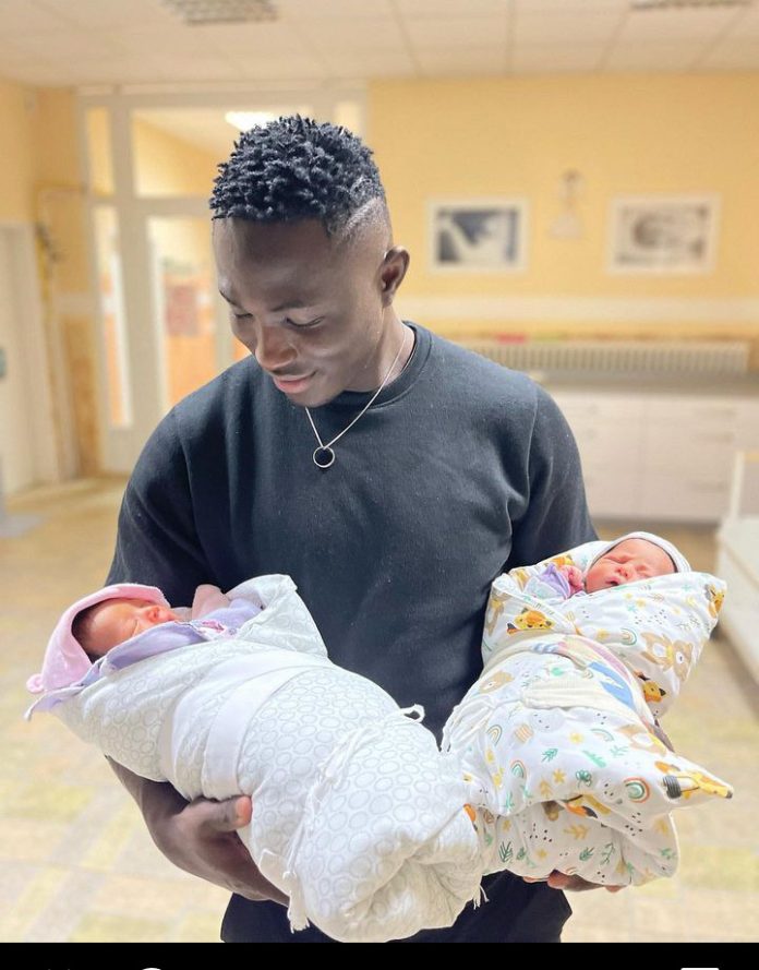 Mathew Yakubu welcomes twins with his Slovakian wife