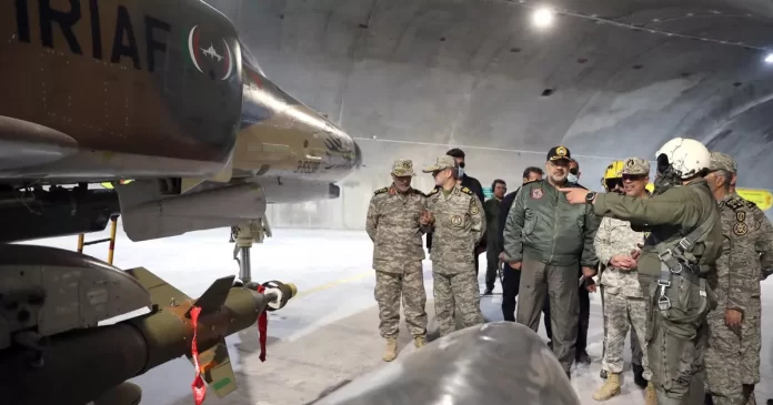Iran unveils underground air force base housing fighter jets