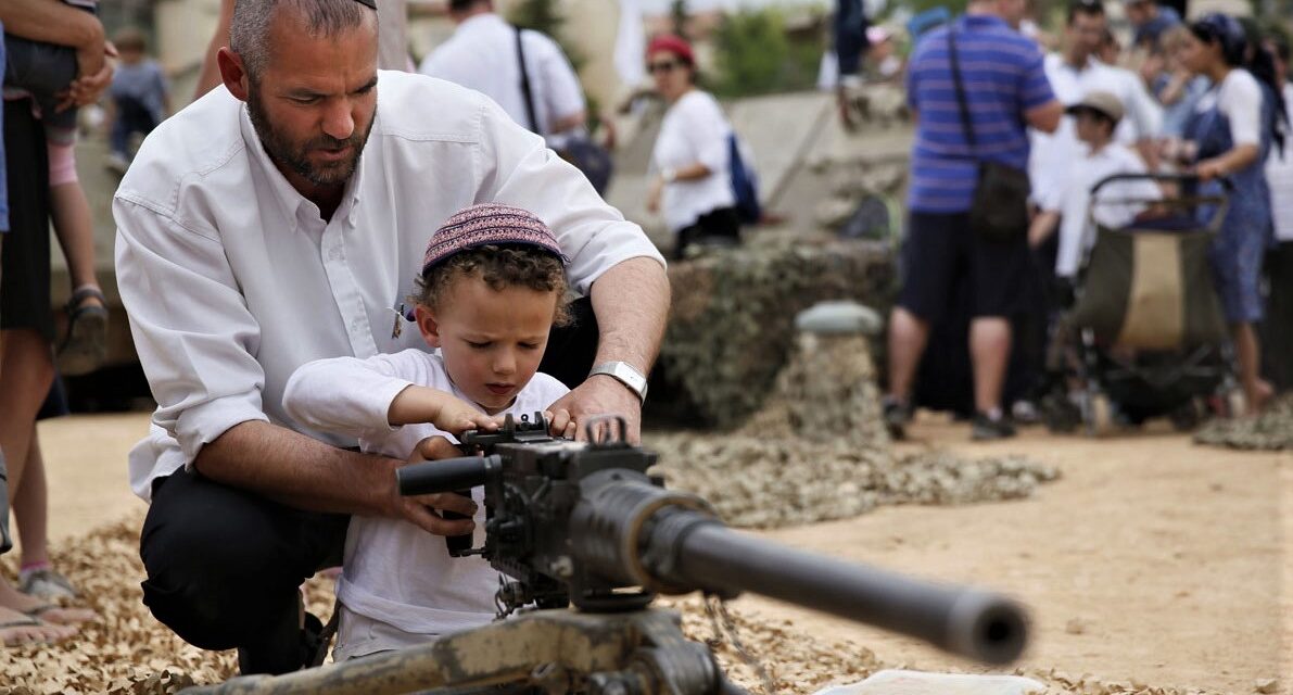 Israeli hoodlums, readying their children to attack the Palestinians