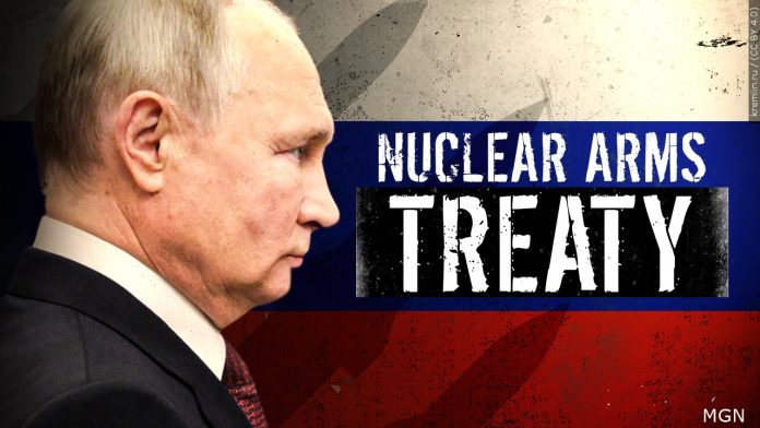 Russia: Russian lawmakers back Putin over nuclear arms treaty