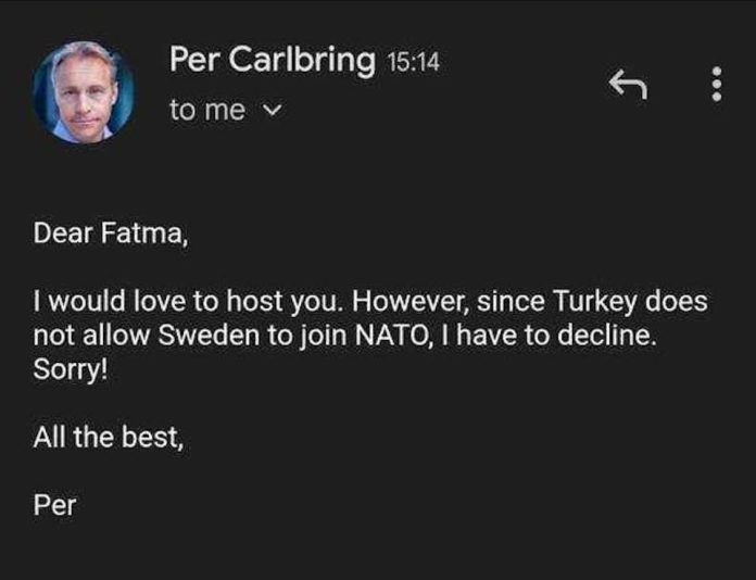 Swedish unprofessional professor punishes Turkish student over Sweden’s NATO bid