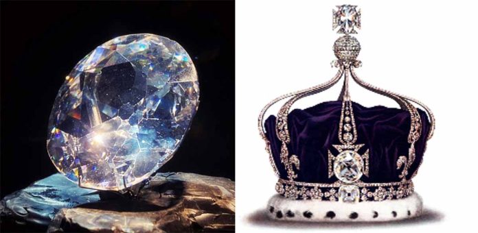 Where is the stolen Koh-i-noor, gemstone once worn by Indian and Persian royalty?
