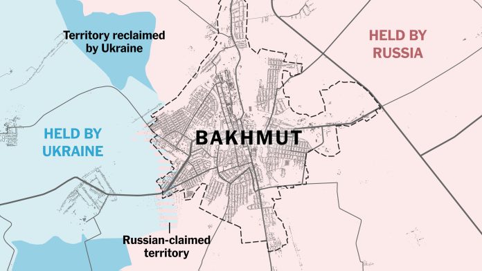 History of Bakhmut, Russia claiming to capture
