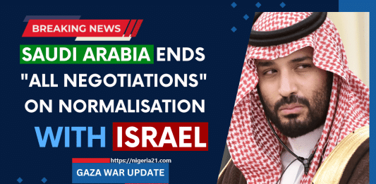 Saudi Arabia ends negotiations on normalization with Israel
