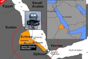 Israeli forces came under two missile attacks in Eritrea