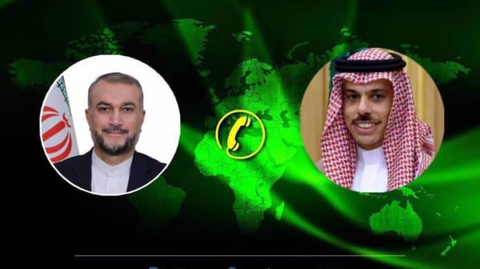 Top diplomats from the two West Asia heavyweights Iran and Saudi Arabia have discussed the latest developments in the Gaza Strip.