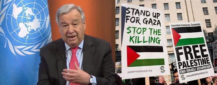 UN Chief: World ‘must be united in demanding an end to the occupation, blokade of Gaza