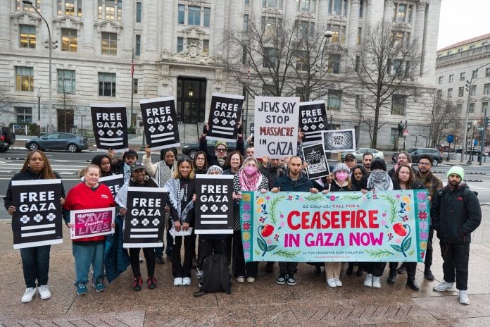 D.C. Palestinians and allies demand Gaza ceasefire resolution from Council