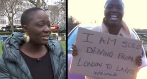 Nigerian lady Pelumi Nubi begins road trip from London to Lagos