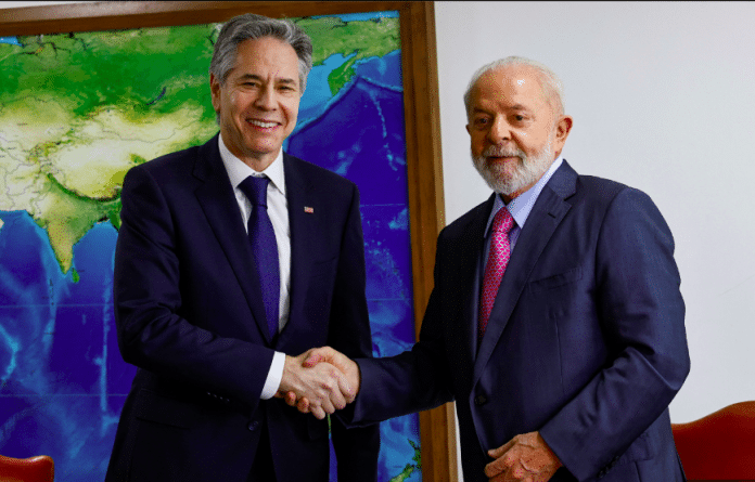 Blinken Meets with Brazil's President Ahead of G20 Talks