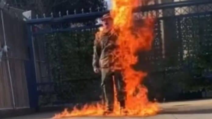 U.S. Air Force Officer Sets Himself On Fire at Israeli Embassy to Protest Gaza War