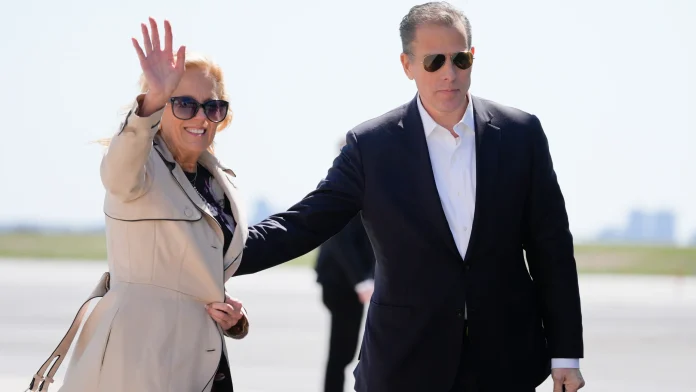 Biden's son Hunter and first lady Jill Biden arrive for jury selection in his federal gun case