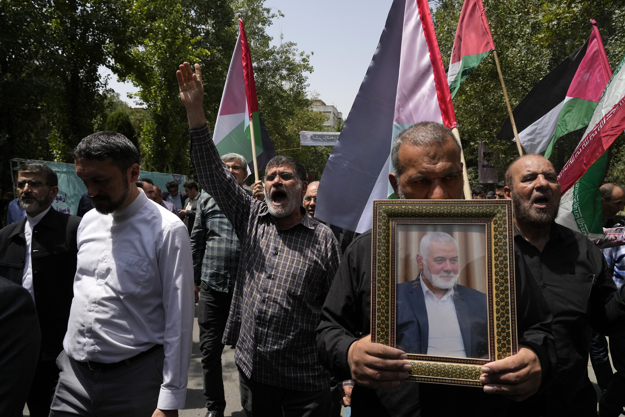 Iranian people took to the streets against the assassination of Ismail Haniyeh by Israel