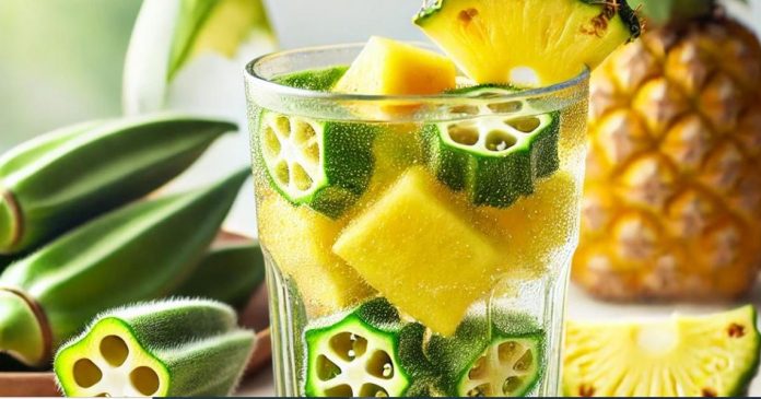 Here's an easier way to drink okra water infused with pineapple