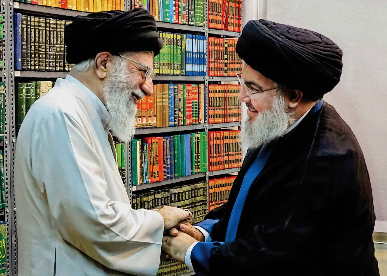 Hezbollah Secretary General Hassan Nasrallah and Leader of the Islamic Revolution Ayatollah Khamenei