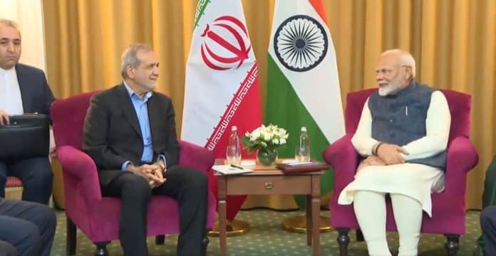 PM Modi and Iran President meets on sidelines of BRICS Summit