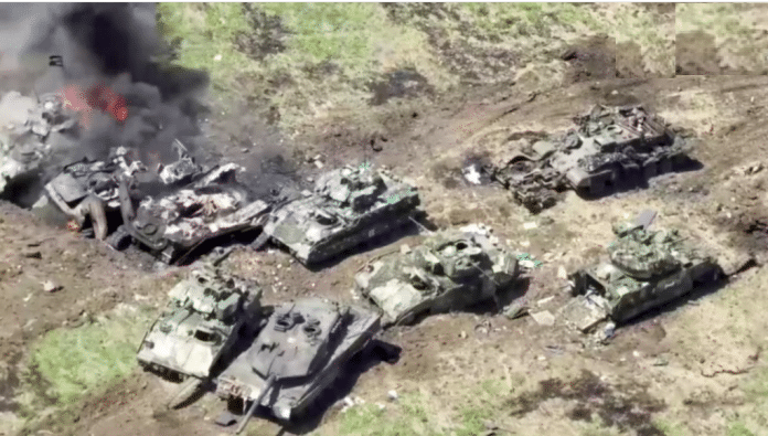 Ukraine in trouble as it lost about 40 German Leopard tanks in war